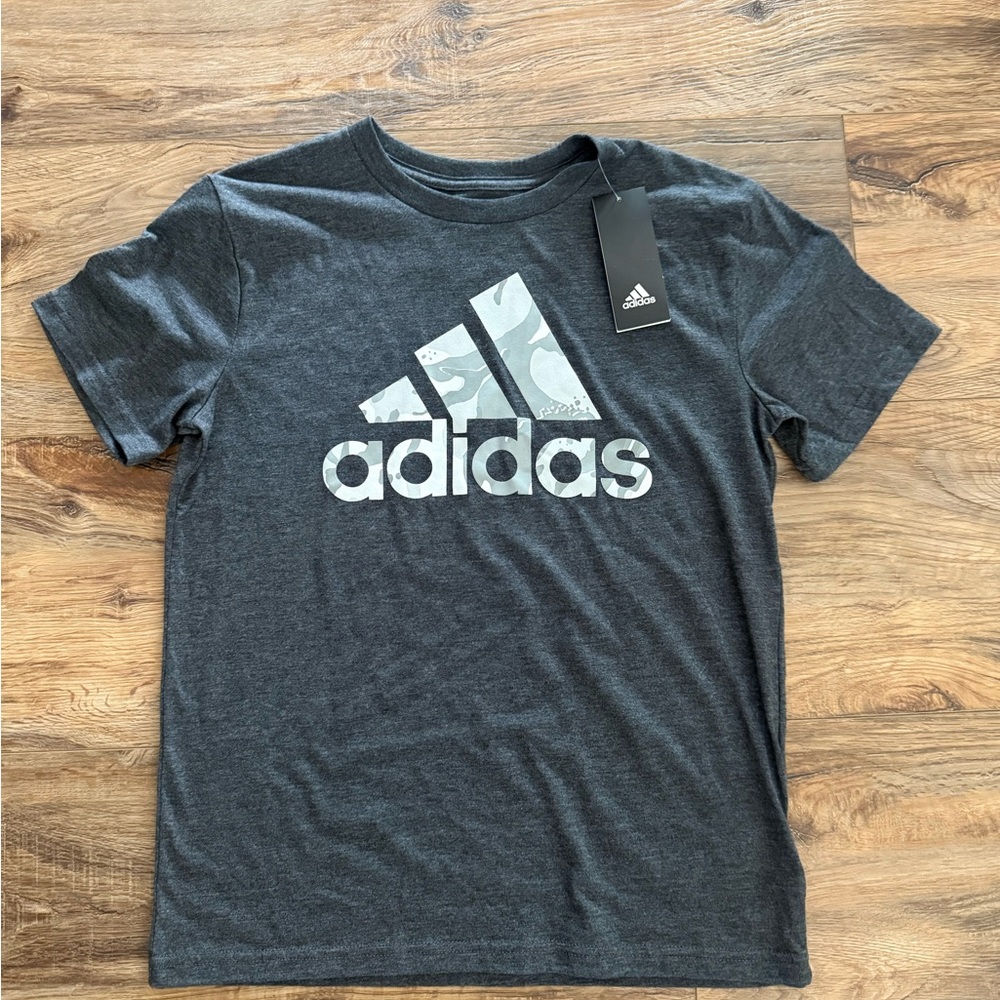 Adidas Gray Short Sleeve Tee Classic Crew Neck